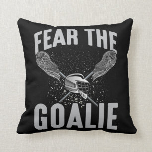 Lacrosse Player Lax Goalie Stick Helmet Sport Fun Throw Pillow