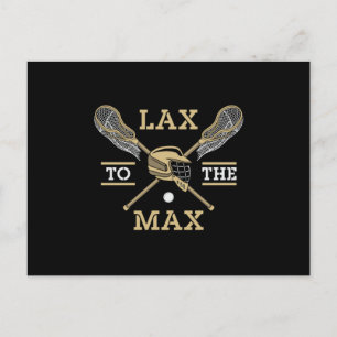 Lacrosse Player Lax To The Max Stick Funny Gift Postcard