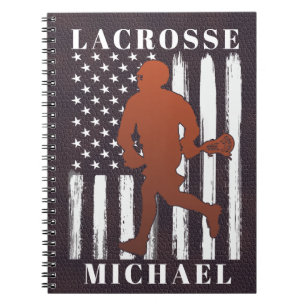 Lacrosse Player Personalized Name Notebook