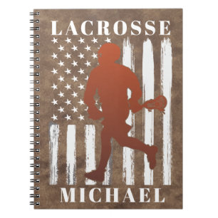 Lacrosse Player Personalized Name Notebook