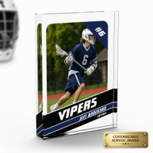 Lacrosse Player Personalized Vigourous Blue White