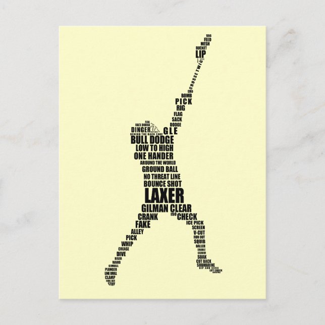 Lacrosse Player Postcards (Front)