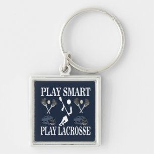 Lacrosse Player Sports Keychain