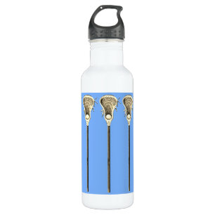 Lacrosse Player Stainless Steel Water Bottle
