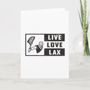 Lacrosse Player Team Live Love Lax Funny Gift Idea Card