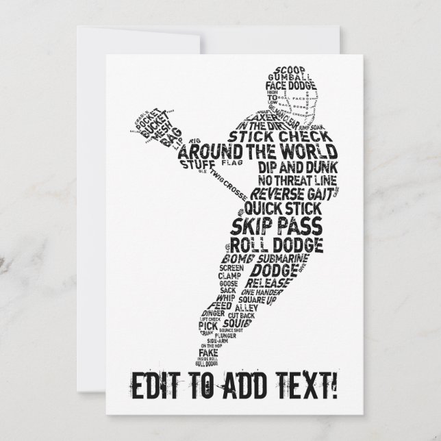 Lacrosse Player Typography (Front)