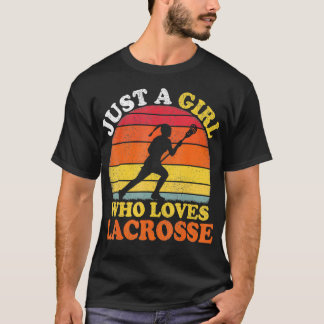 Lacrosse Player Vintage Just A Girl Who Loves Lacr T-Shirt