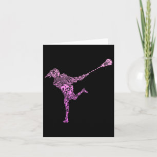 Lacrosse Player Youth Girls Women Kids  Card