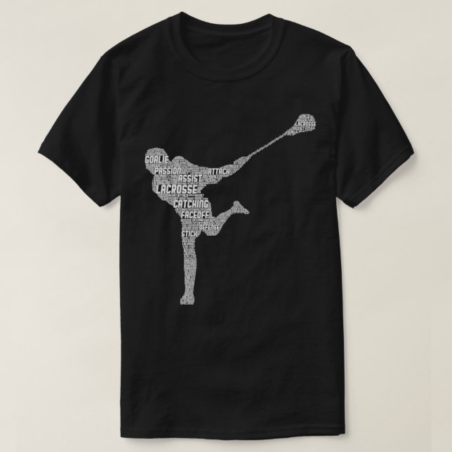 Lacrosse Player Youth Kids Boys Men  T-Shirt (Design Front)