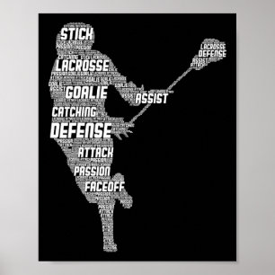 Lacrosse Player Youth Kids Men Boys 1 Poster