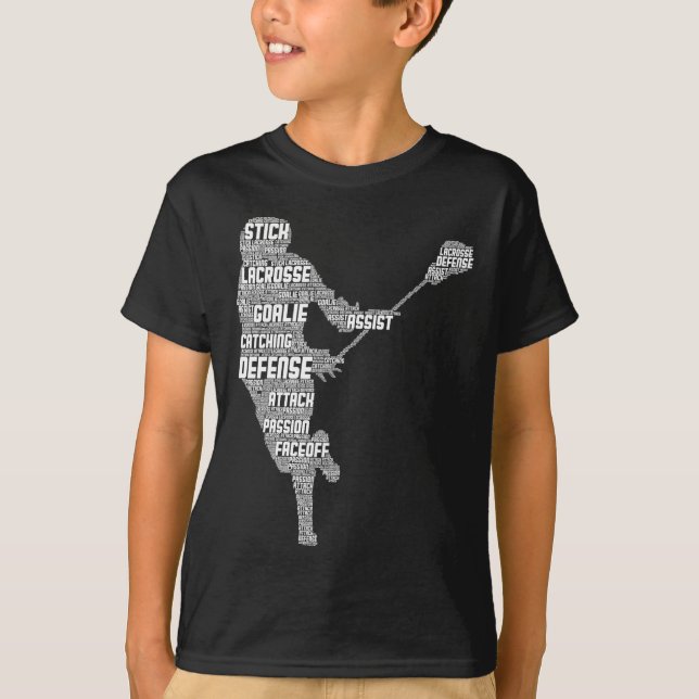 Lacrosse Player Youth Kids Men Boys 1  T-Shirt (Front)