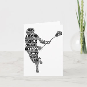 Lacrosse Player Youth Kids Men Boys  Card