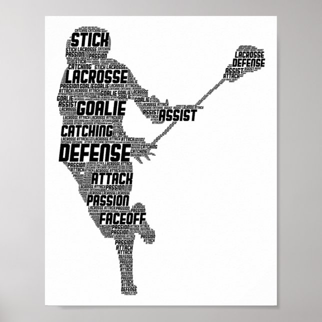 Lacrosse Player Youth Kids Men Boys  Poster (Front)