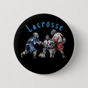 Lacrosse Players  2 Inch Round Button