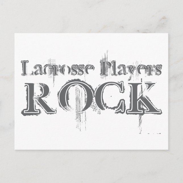 Lacrosse Players Rock Postcard (Front)