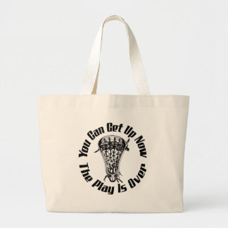 Lacrosse Plays Over Large Tote Bag