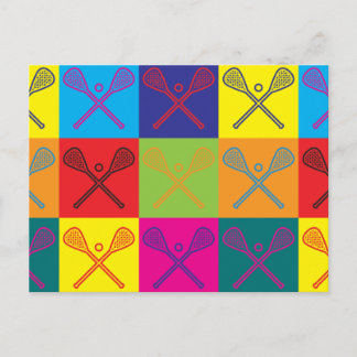 Lacrosse Pop Art Postcard