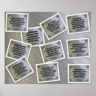 Lacrosse Poster Collage with 10 Quotes