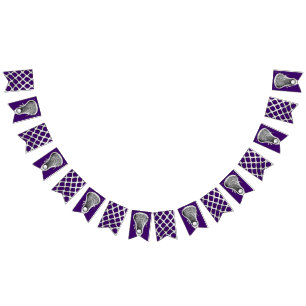Lacrosse Purple Team Bunting Flags
