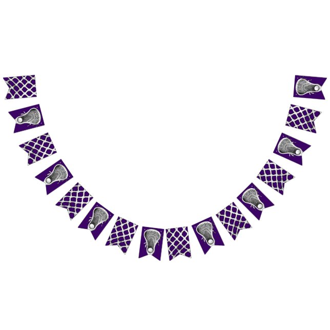 Lacrosse Purple Team Bunting Flags (All)