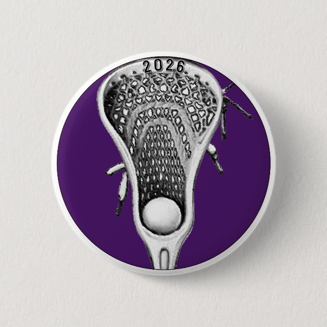 Lacrosse Purple Team Gifts 2 Inch Round Button (Front)