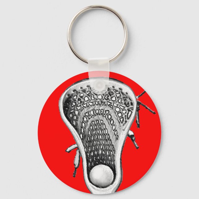 Lacrosse Red Team Keychain (Front)