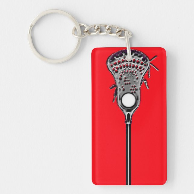 Lacrosse Red Team Keychain (Front)