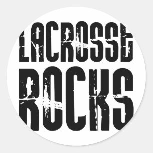 Lacrosse Rocks Classic Round Sticker