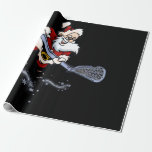 Lacrosse Santa Christmas Cool Lax Sport Ugly X-Mas Wrapping Paper<br><div class="desc">Have yourself a merry little christmas by getting this lacrosse santa T-Shirt! Be a santa and give this to your mom,  dad,  aunt,  grandma. Perfect gift for your coach,  teams,  and players this holiday season!</div>