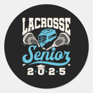 Lacrosse Senior Class of 2025 Graduation  Classic Round Sticker