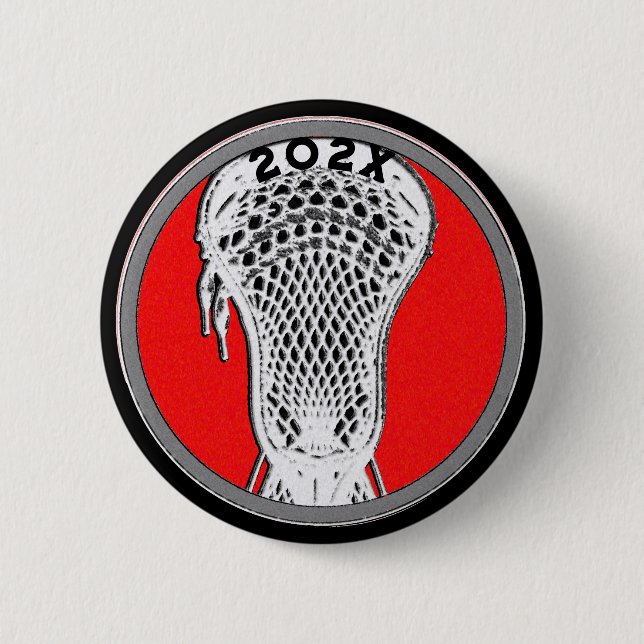 Lacrosse Senior Night 2 Inch Round Button (Front)