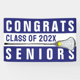 Lacrosse Senior Night Blue Banner