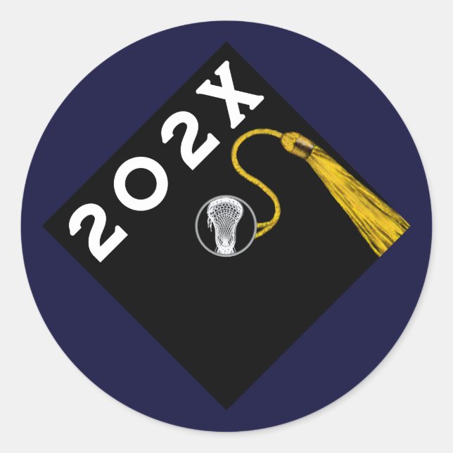 Lacrosse Senior Night Classic Round Sticker (Front)