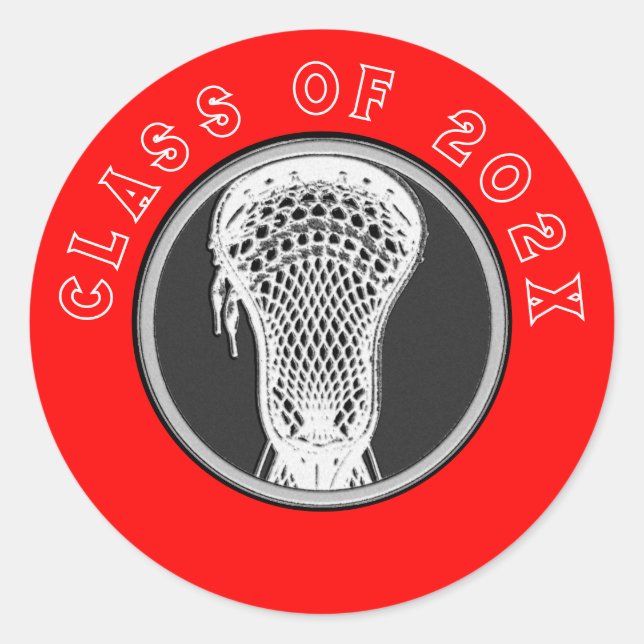 Lacrosse Senior Night Classic Round Sticker (Front)