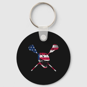 Lacrosse Shirts Mens Lax Stick Lacrosse Player 1  Keychain