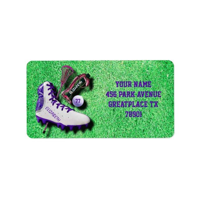 Lacrosse Shoe Stick Eye Mask Ball With Your Name Label (Front)