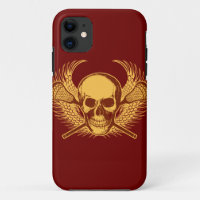 Lacrosse Skull iphone 5 case - Red