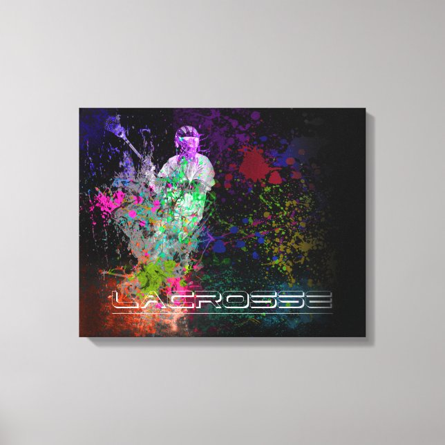 Lacrosse Splatter spread Canvas (Front)