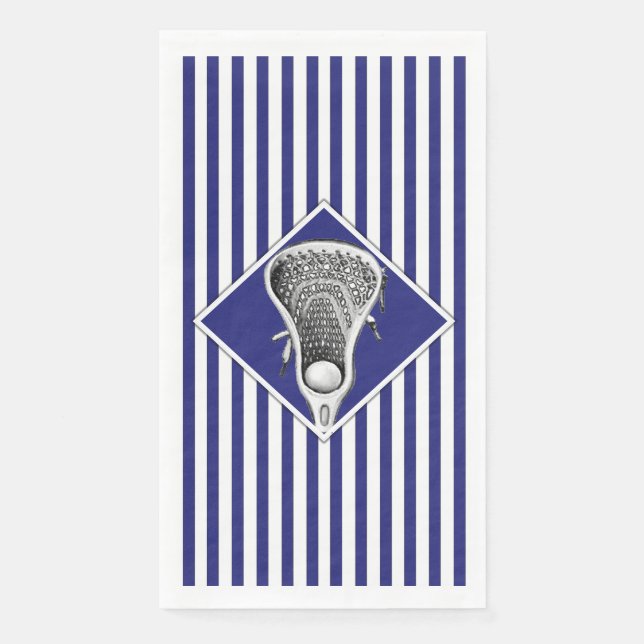 Lacrosse Sports Blue Napkins (Front)