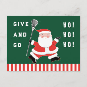Lacrosse Sports Christmas Holiday Postcard