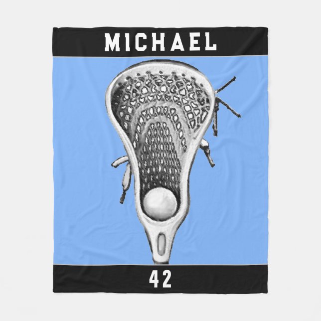 Lacrosse Sports Fleece Blanket (Front)