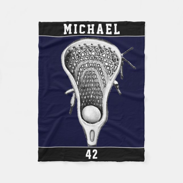 Lacrosse Sports Fleece Blanket (Front)