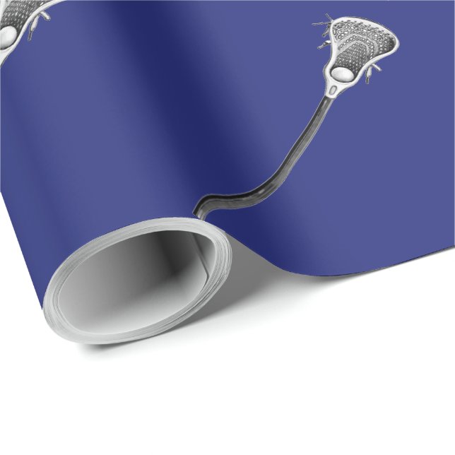 Lacrosse Sports Gift Wrapping Paper (Roll Corner)
