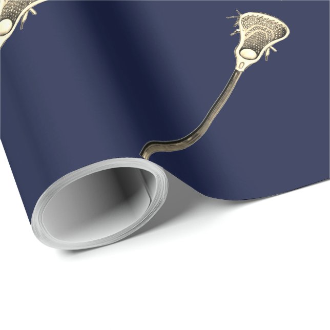 Lacrosse Sports Gift Wrapping Paper (Roll Corner)