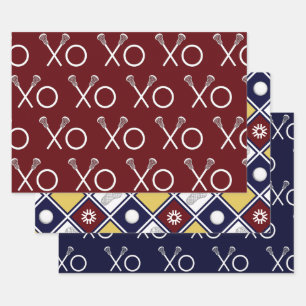 Lacrosse Sports Gift Wrapping Paper Sheet