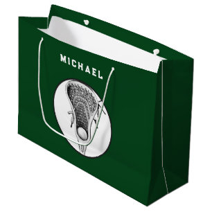 Lacrosse Sports Green Large Gift Bag