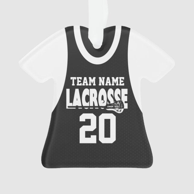 Lacrosse Sports Jersey Black avec photo (devant)