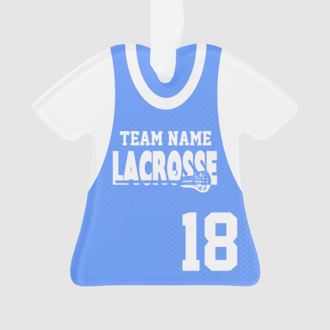 Lacrosse Sports Jersey with Photo Ornament (Front)