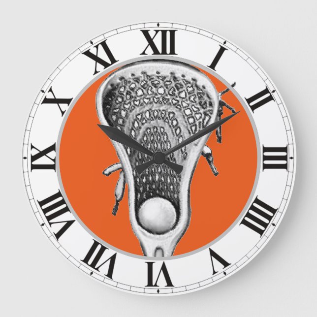 Lacrosse Sports  Large Clock (Front)