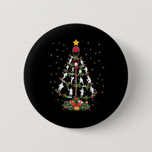 Lacrosse Sports Lover Xmas Santa Hat Lacrosse Chri 2 Inch Round Button